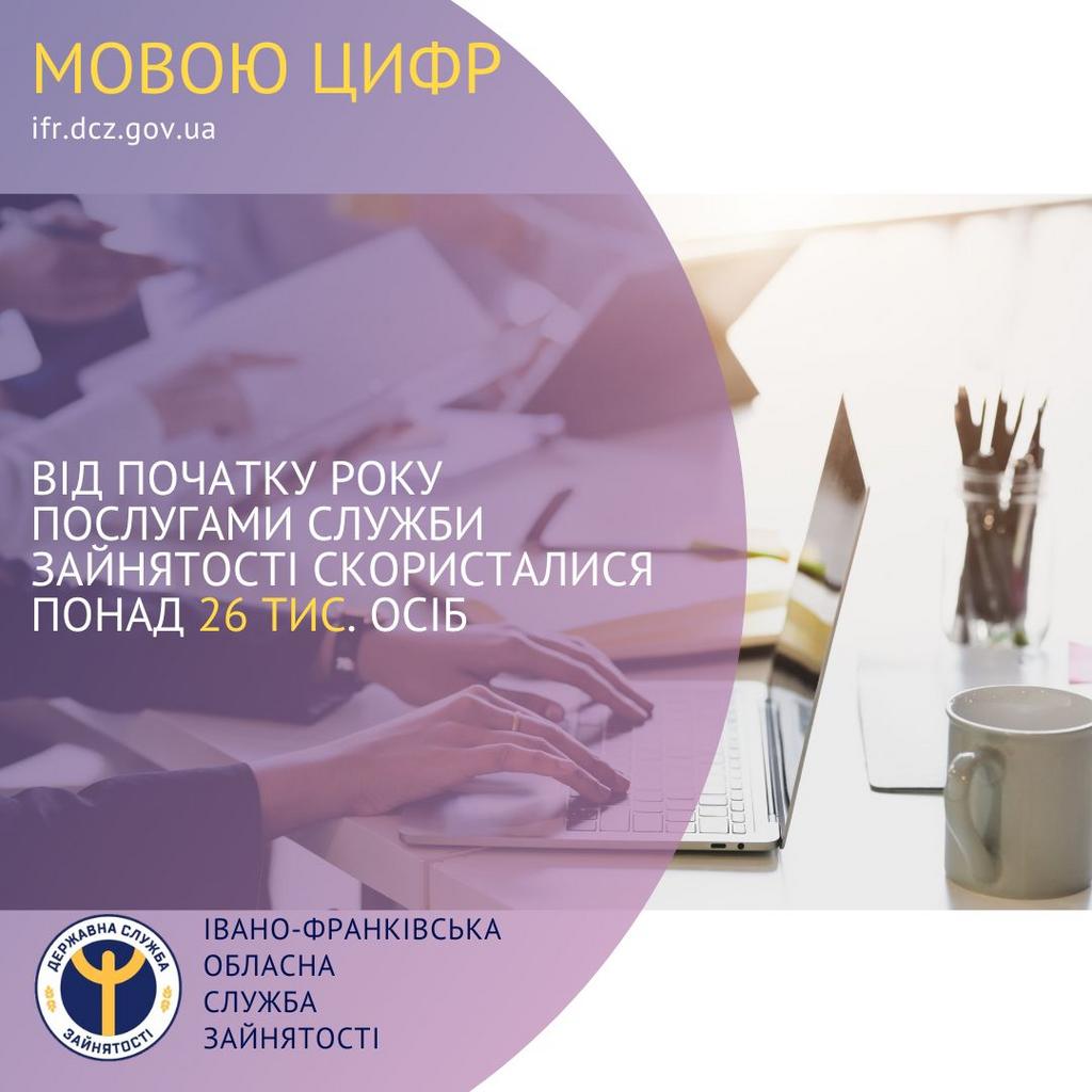 Понад 26 тисяч осіб скористалися послугами обласної служби зайнятості від початку року