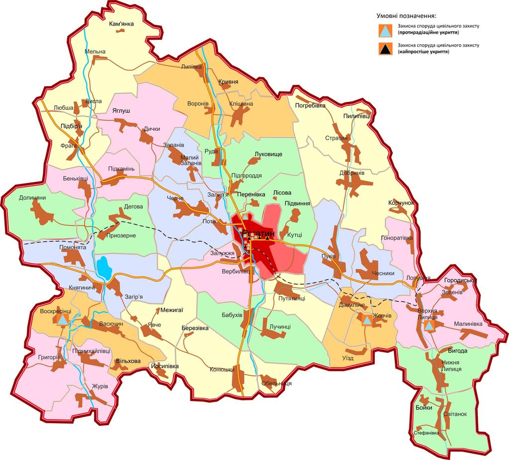  Захисні споруди цивільного захисту Рогатинської міської територіальної громади