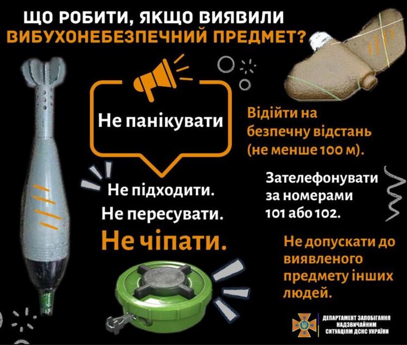 ПОЛІЦІЯ ІНФОРМУЄ. Мінна безпека: правила має знати кожен!