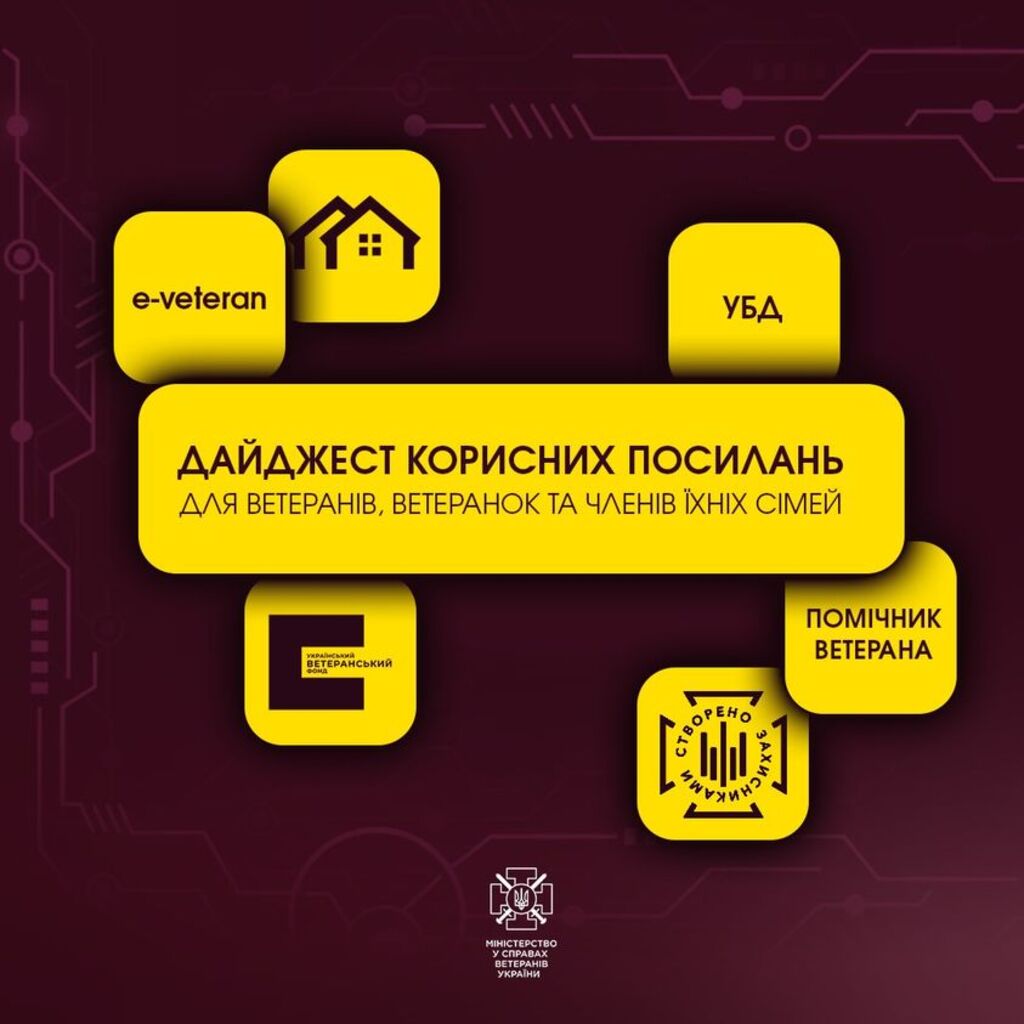 Дайджест корисних посилань для ветеранів, ветеранок та членів їхніх сімей